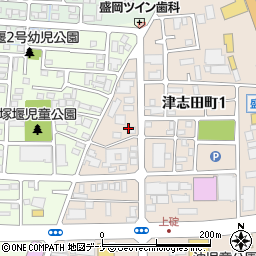 岩手県盛岡市津志田町1丁目14-25周辺の地図