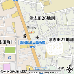 岩手県盛岡市津志田２６地割3周辺の地図