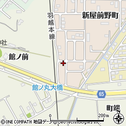 秋田県秋田市新屋前野町16-1周辺の地図
