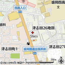 岩手県盛岡市津志田２６地割5-4周辺の地図