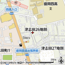 岩手県盛岡市津志田２６地割11周辺の地図