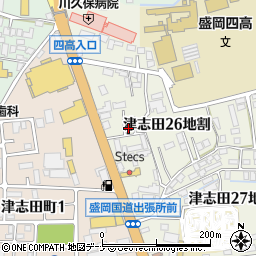 岩手県盛岡市津志田２６地割5周辺の地図