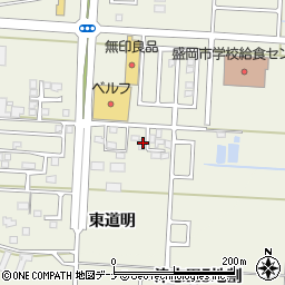 岩手県盛岡市向中野東道明7周辺の地図