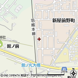 秋田県秋田市新屋前野町21周辺の地図