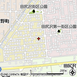 秋田県秋田市新屋田尻沢西町10-10周辺の地図