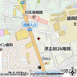 岩手県盛岡市津志田２６地割7周辺の地図