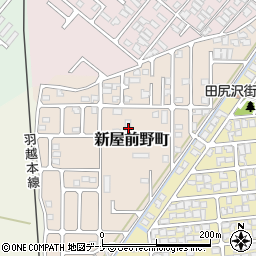 秋田県秋田市新屋前野町9-25周辺の地図