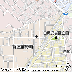 秋田県秋田市新屋前野町3-34周辺の地図