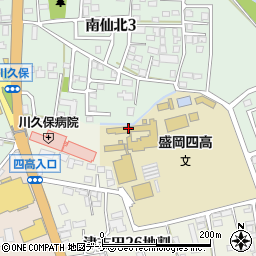 岩手県立盛岡第四高等学校周辺の地図