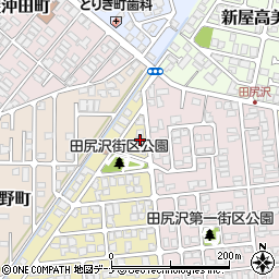 秋田県秋田市新屋田尻沢西町2-6周辺の地図