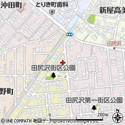 秋田県秋田市新屋田尻沢西町2-3周辺の地図