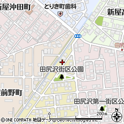 秋田県秋田市新屋田尻沢西町1-10周辺の地図