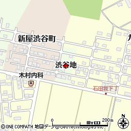 秋田県秋田市新屋町（渋谷地）周辺の地図