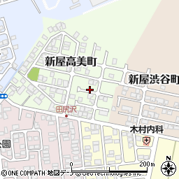 秋田県秋田市新屋高美町周辺の地図