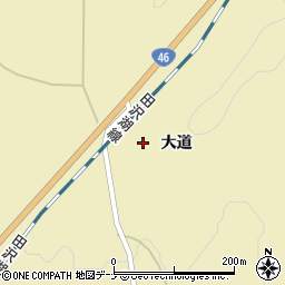 秋田県仙北市田沢湖刺巻大道周辺の地図