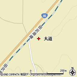 秋田県仙北市田沢湖刺巻（大道）周辺の地図