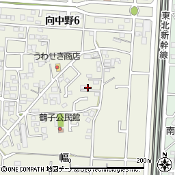 岩手県盛岡市向中野鶴子9-6周辺の地図