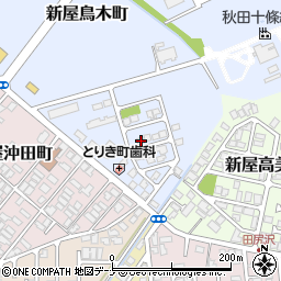 秋田県秋田市新屋鳥木町4-25周辺の地図