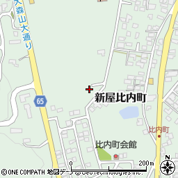 秋田県秋田市新屋比内町周辺の地図