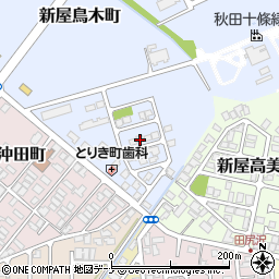 秋田県秋田市新屋鳥木町4-24周辺の地図