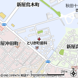 秋田県秋田市新屋鳥木町4周辺の地図