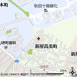 秋田県秋田市新屋高美町2周辺の地図