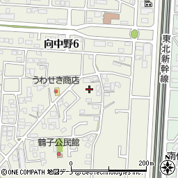 岩手県盛岡市向中野鶴子周辺の地図