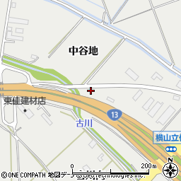 秋田県秋田市仁井田中谷地92周辺の地図