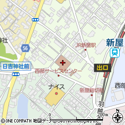 秋田市西部市民サービスセンター周辺の地図