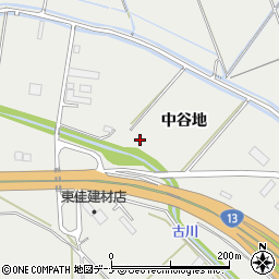 秋田県秋田市仁井田中谷地73周辺の地図