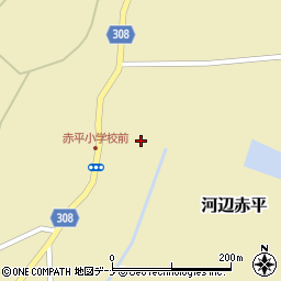 秋田県秋田市河辺赤平小蟹沢周辺の地図