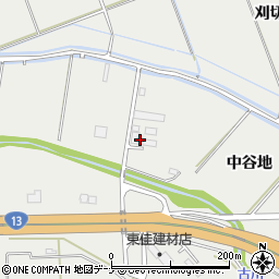 秋田県秋田市仁井田中谷地53周辺の地図