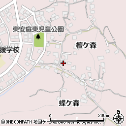 岩手県盛岡市東安庭檀ケ森63周辺の地図