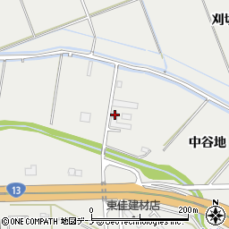 秋田県秋田市仁井田中谷地54周辺の地図