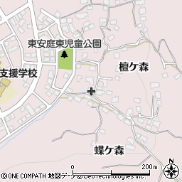 岩手県盛岡市東安庭檀ケ森84-7周辺の地図