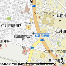 うさちゃんクリーニング秋田南工場周辺の地図