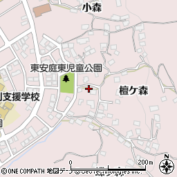 岩手県盛岡市東安庭檀ケ森83周辺の地図