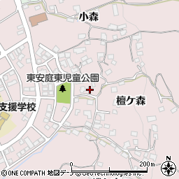 岩手県盛岡市東安庭檀ケ森78周辺の地図