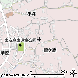 岩手県盛岡市東安庭檀ケ森76周辺の地図