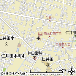 秋田市役所　市民生活部南部市民サービスセンター別館・仁井田地区コミュニティセンター周辺の地図