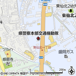 岩手県警察本部交通機動隊周辺の地図