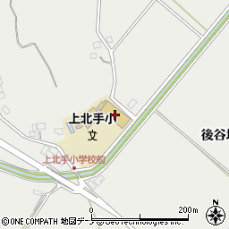 秋田市立上北手小学校周辺の地図