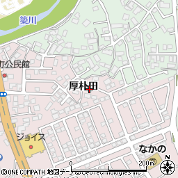 岩手県盛岡市東安庭厚朴田周辺の地図