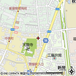 秋田県秋田市新屋表町2-4周辺の地図