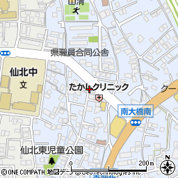 エメラルド薬局仙北店周辺の地図