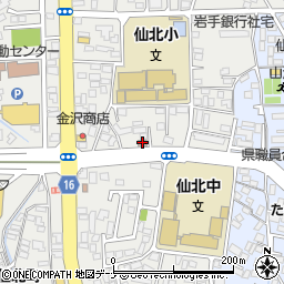 仙北２公民館周辺の地図
