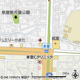 岩手県盛岡市本宮泉屋敷周辺の地図
