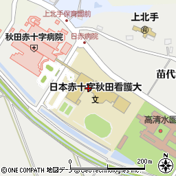 日本赤十字秋田看護大学・日本赤十字秋田短期大学　図書館事務室周辺の地図