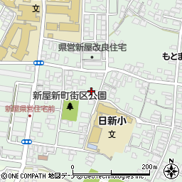 秋田県秋田市新屋栗田町16-8周辺の地図