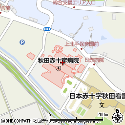 秋田赤十字病院カトレア美容室周辺の地図